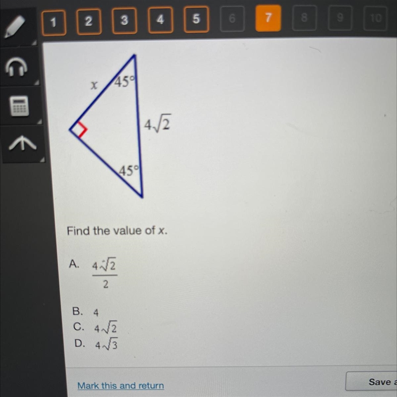 Find the value of x.-example-1