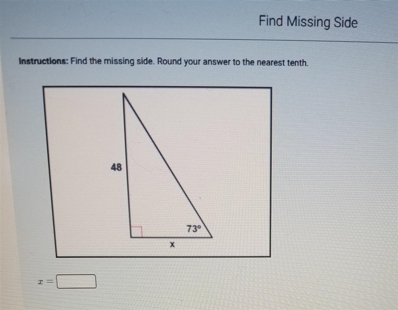 Find the missing side​-example-1