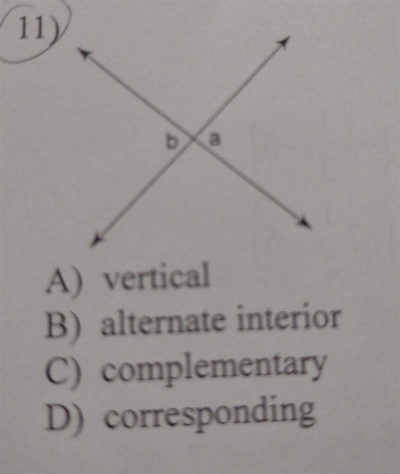 Name the relationship: complementary, linear pair, or vertical.​-example-1