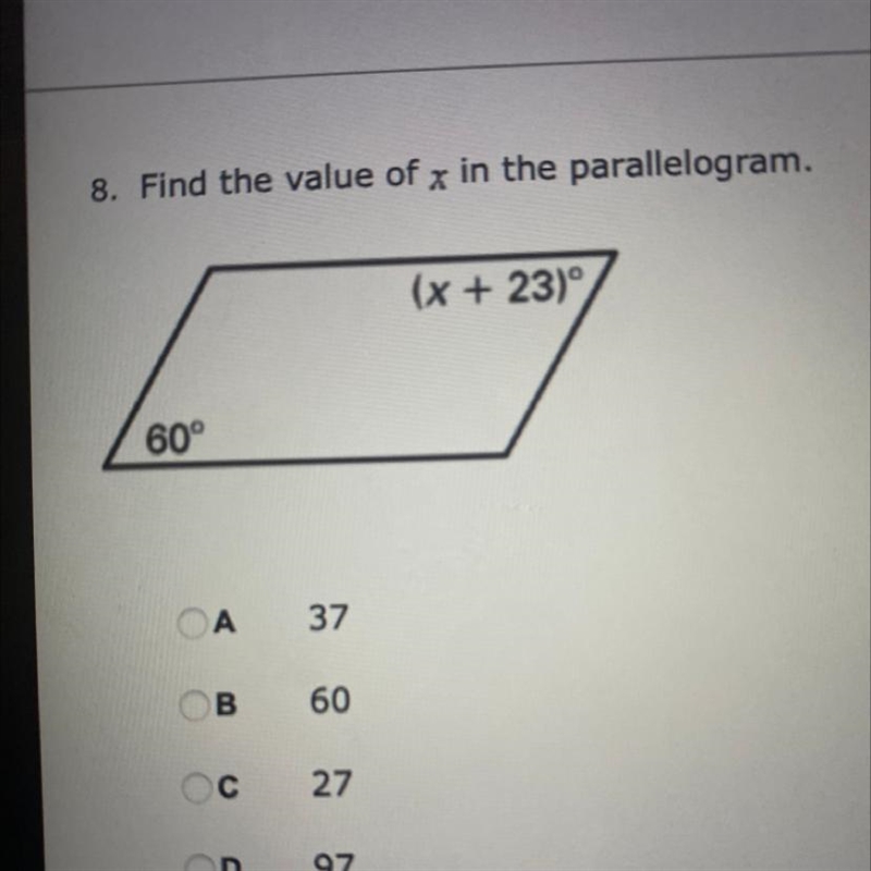 Find the value of x in the parallelism. Please respond ASAP-example-1