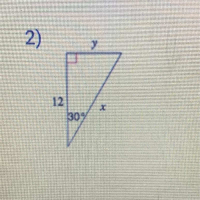 Find the missing side i the problem using special right triangle. Can you help me-example-1