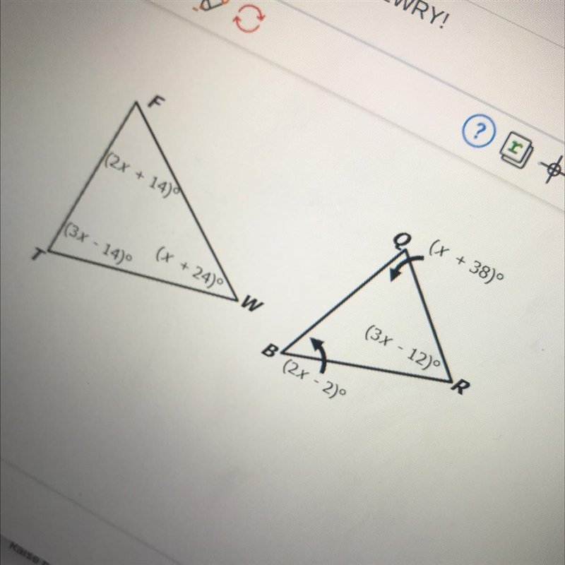 What is the measure of b ????-example-1