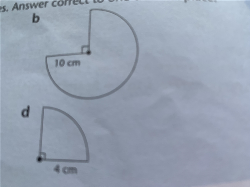 Calculate the area of these shapes. Answer correct to one decimal place: Working out-example-2