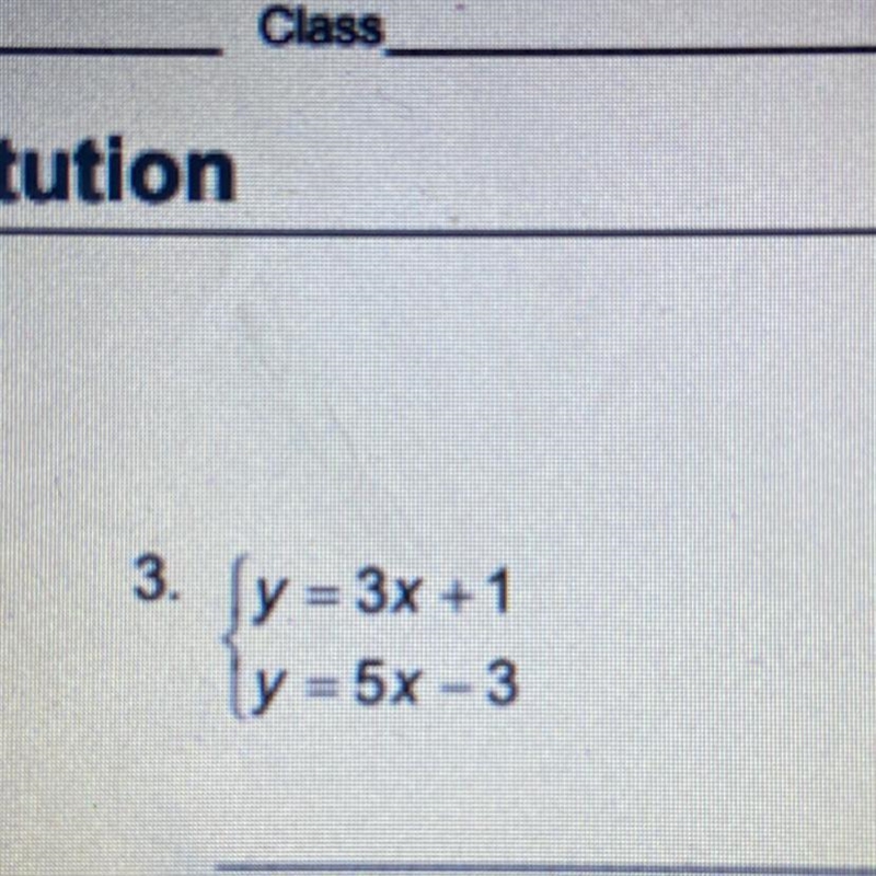 HELP QUICK!! solve by substitution and show work please-example-1