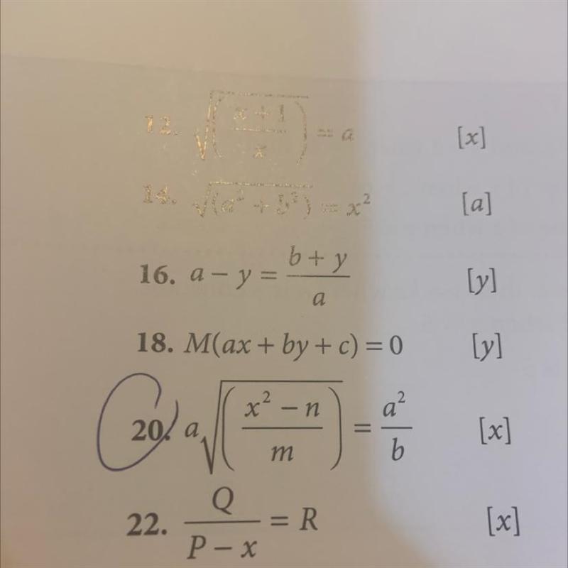 Question 20 please make (x) the subject of the formula-example-1