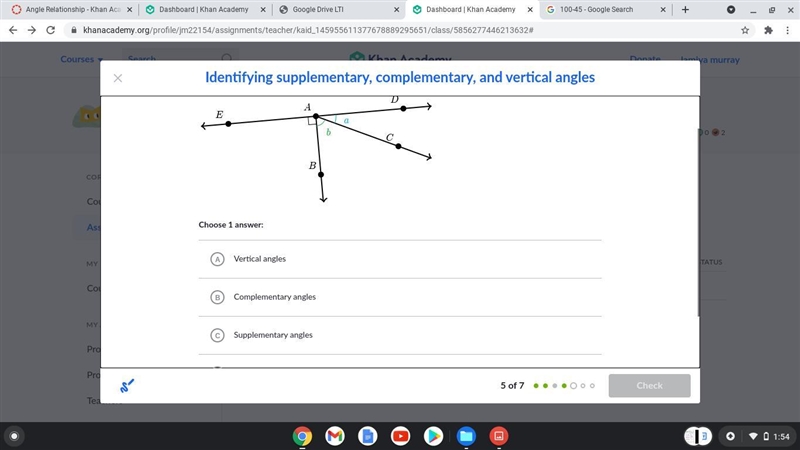 What is the relationship between ∠a and∠b? NO LINKS ! if you give me a link you're-example-1