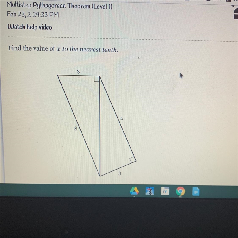 Find the value of x to the nearest tenth-example-1