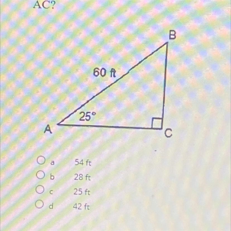 Which of the following is the closest to the length of side AC?-example-1