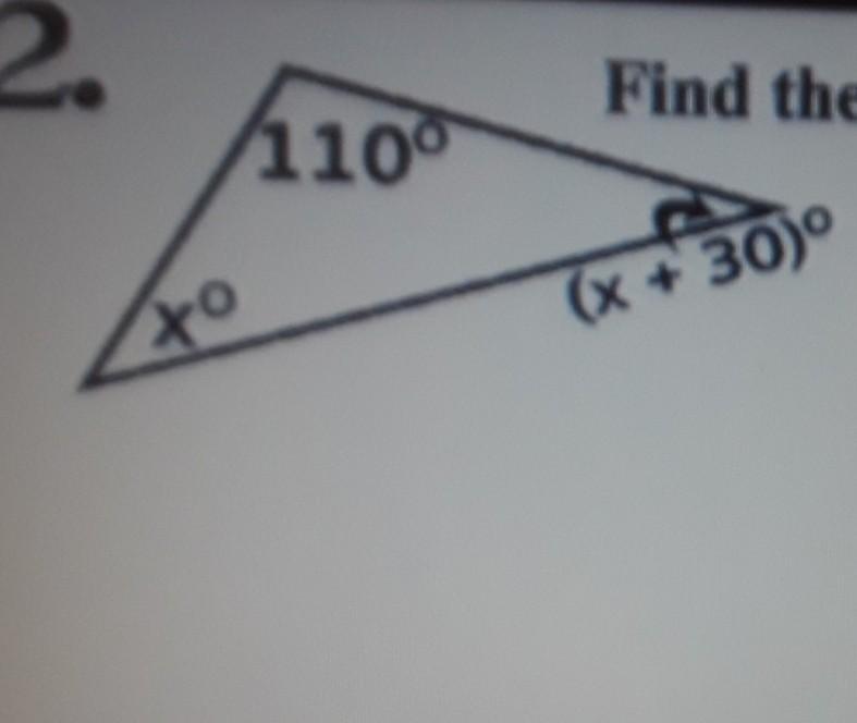 Find the value of x explain how you got your answer ​-example-1