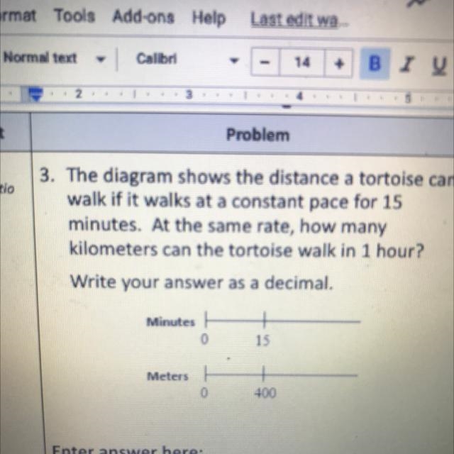 How many kilometers can that tortoise walk in 1 hour-example-1