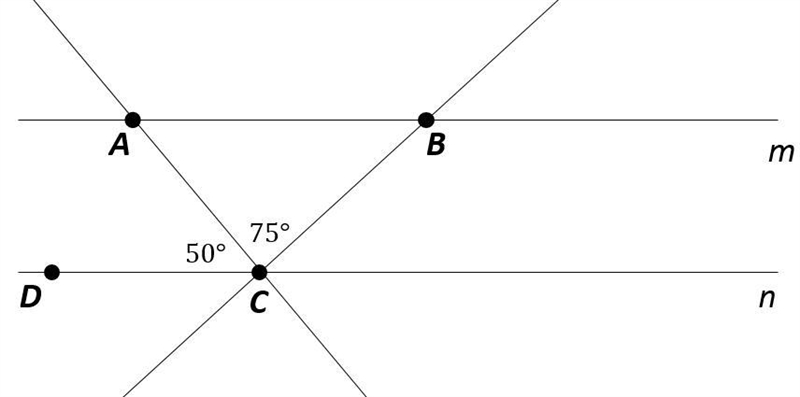 Pls help In the diagram, line m is parallel to line n. What is the measure, in degrees-example-1