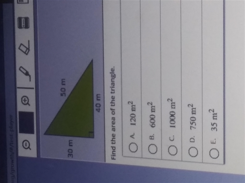 Whats this answer to find the area of the triangle-example-1