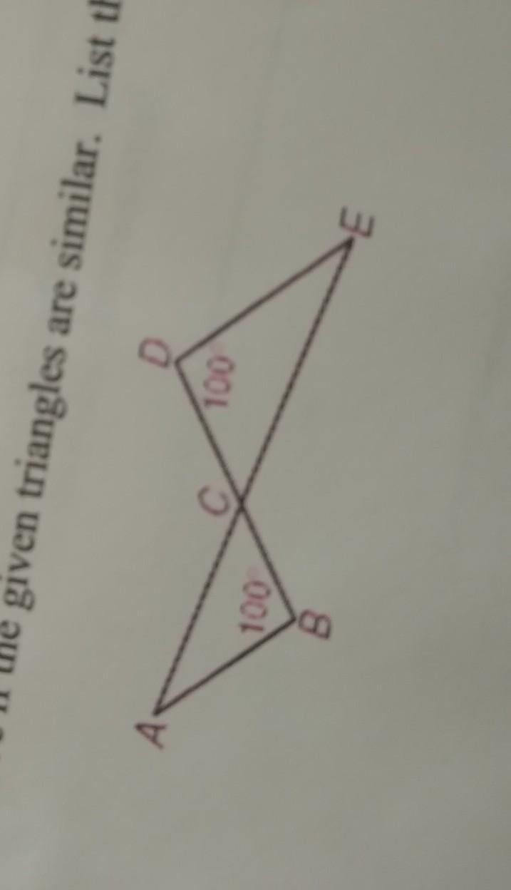 Prove if the given triangles are similar. list the supporting reasons​-example-1