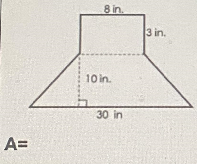 I need help finding area of this shape-example-1