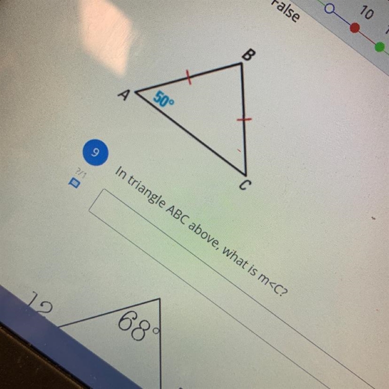 In triangle ABC above, what is m-example-1