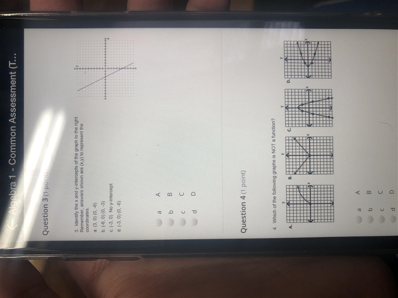 Which of the following graphs is not a function-example-1