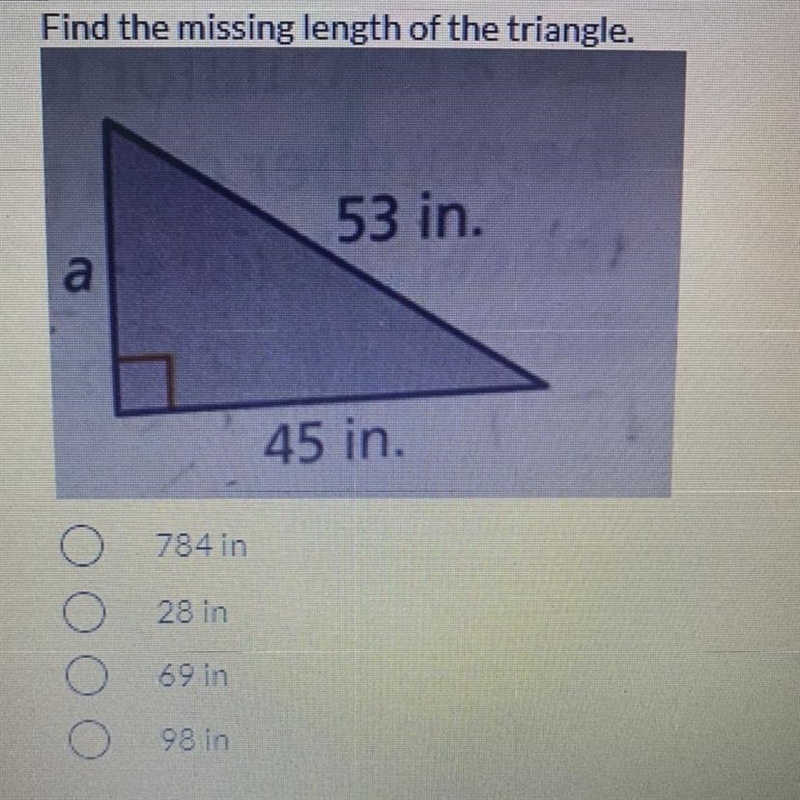 ￼find the missing length of the triangle-example-1