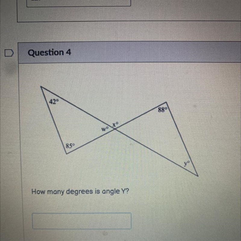 How many degrees is angle y-example-1