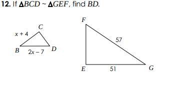 What does x equal? no step by step needed.-example-1