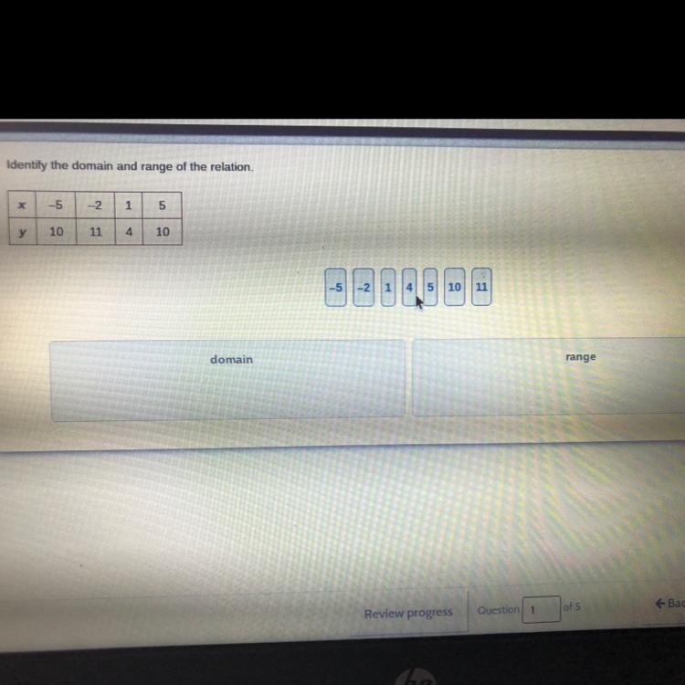 Identify the domain and range of the relation.-example-1