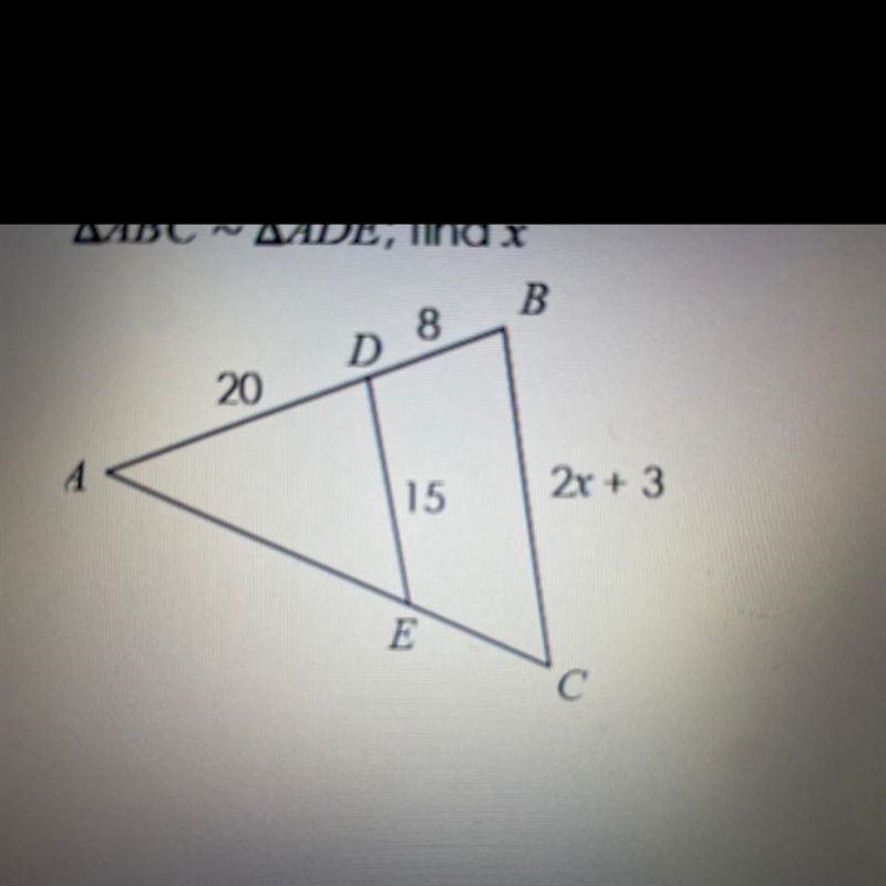 ABC~ADE ; i need to find x-example-1