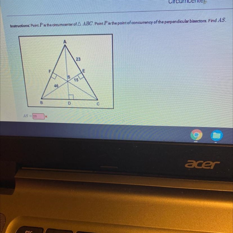 *** SOMEBODY HELP ME** Point p is the circumcenter ABC. Point p is the point of concurrency-example-1