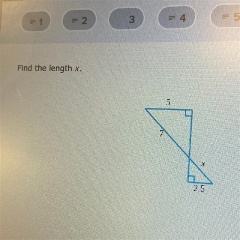 Find the length of x.-example-1