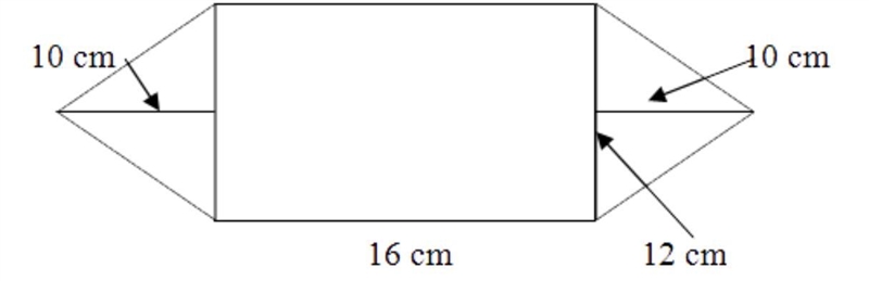 Find the area of the following figure. (A) 312 cm*2 (B) 300 cm*2 (C) 252 cm*2 (D) 400 cm-example-1