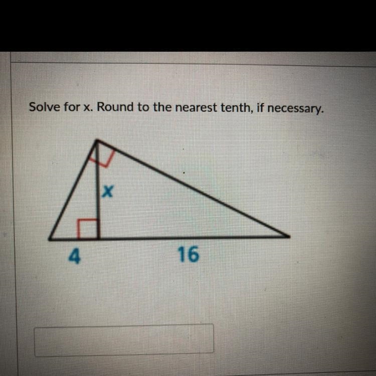 Solve for x. Round to the nearest tenth, if necessary.-example-1