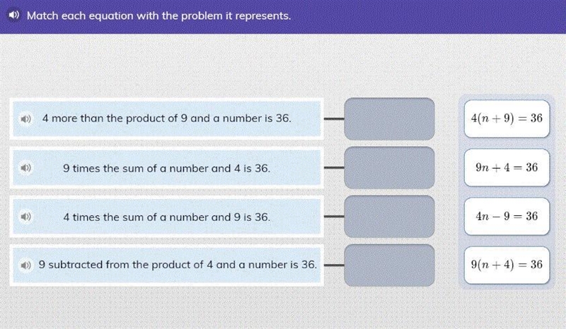 Match each equation with the problem it represents.-example-1