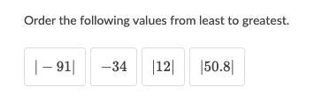 Order the following values from least to greatest.-example-1