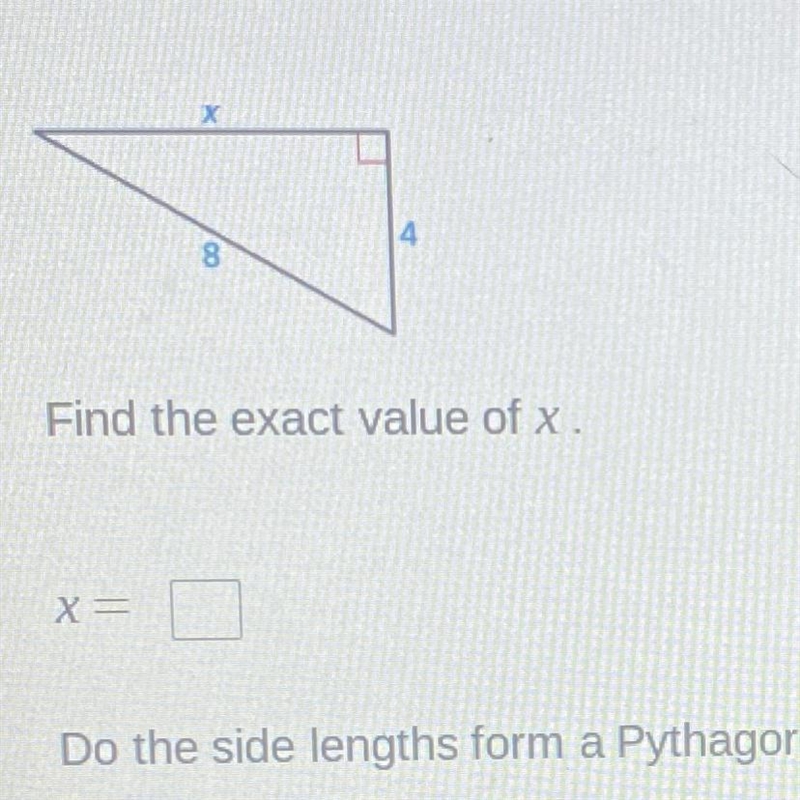 Find the exact value of x.-example-1