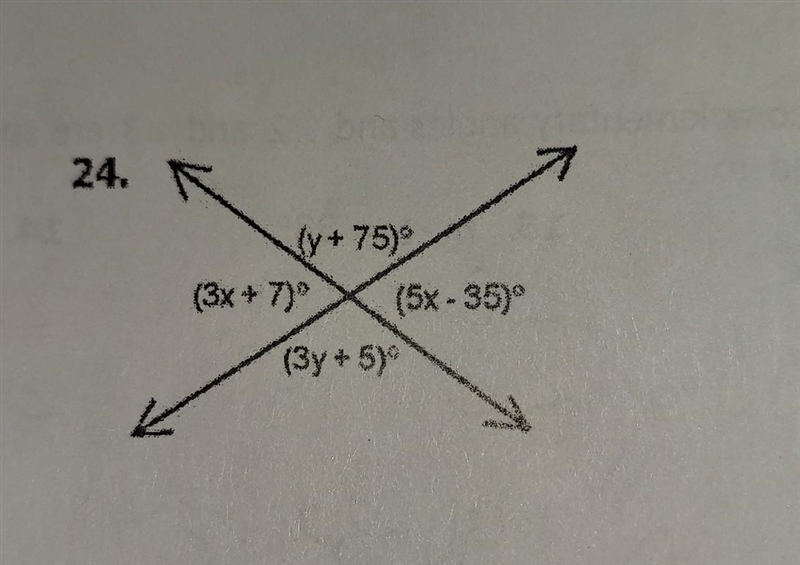 Find the value of x and y. SHOW WORK​-example-1