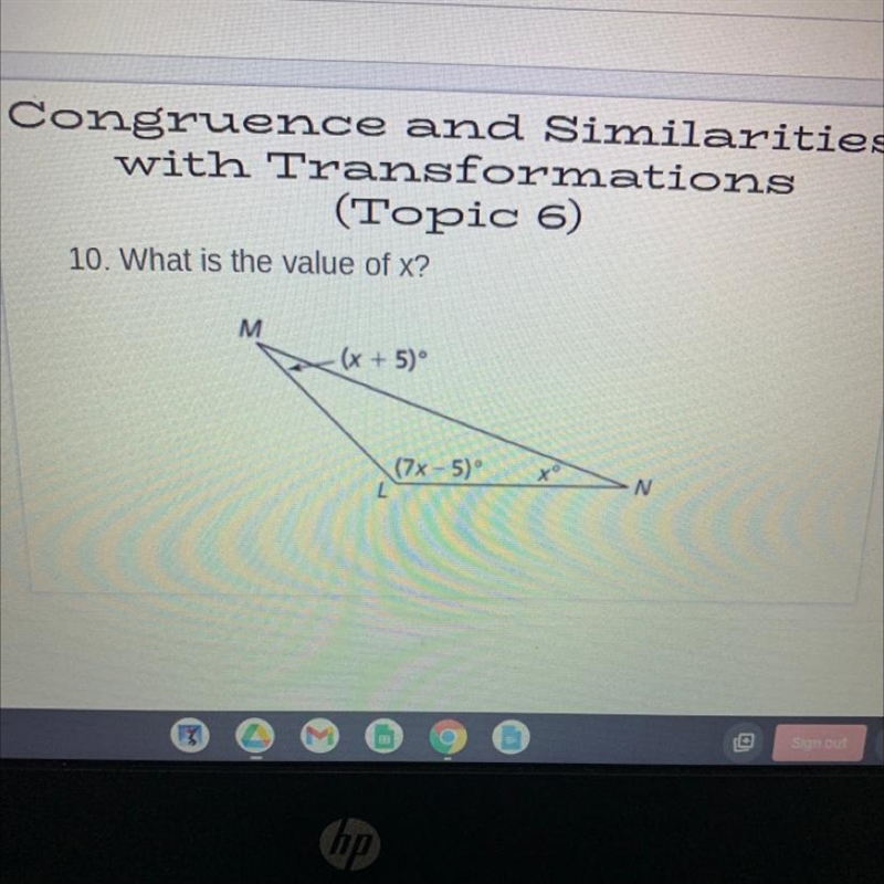 What is the value of X￼ please help-example-1