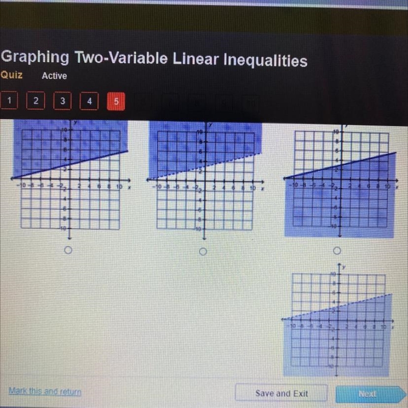 Which is the graph of the linear inequality 1/2x - 2y > -6?-example-1