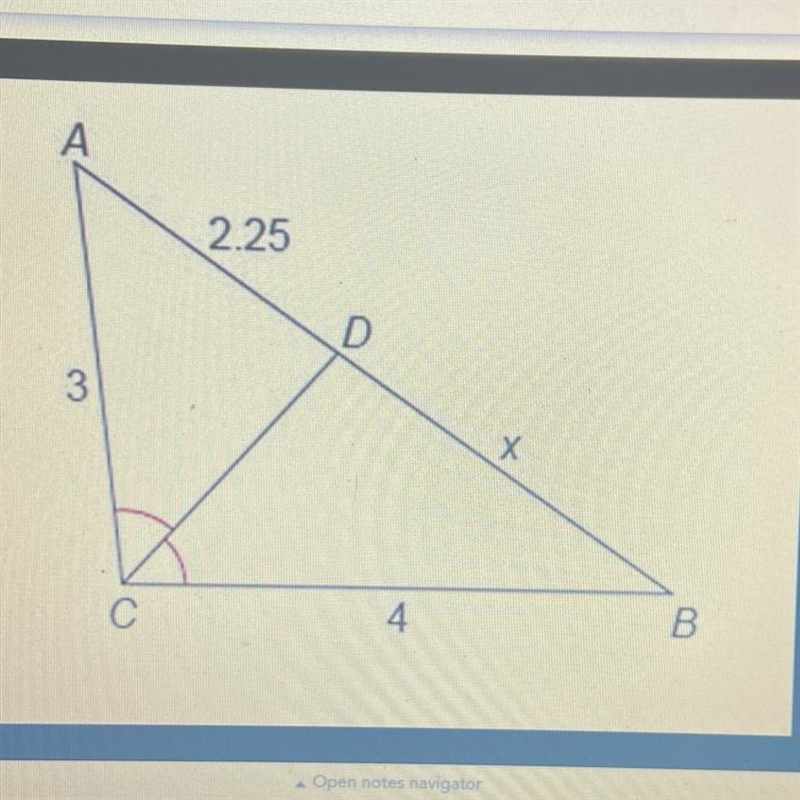 What is the value of x? A. 6 B. 5 c. 4 D.3-example-1