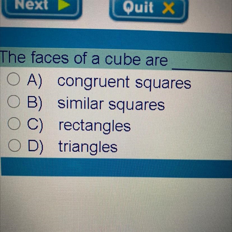 The faces of a cube are￼-example-1