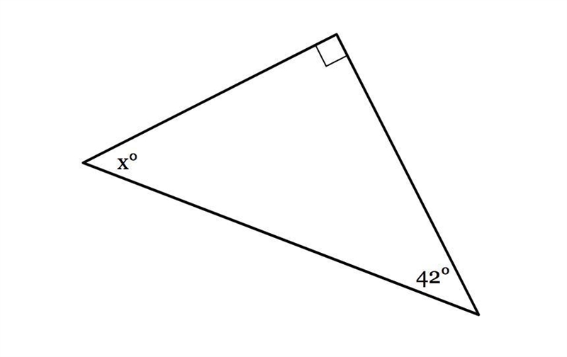 The measures of the angles of a triangle are shown in the figure below. Solve for-example-1