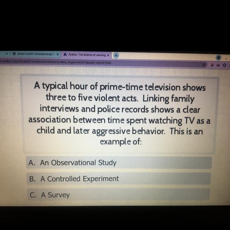 A typical hour of prime-time television shows three to five violent acts. Linking-example-1