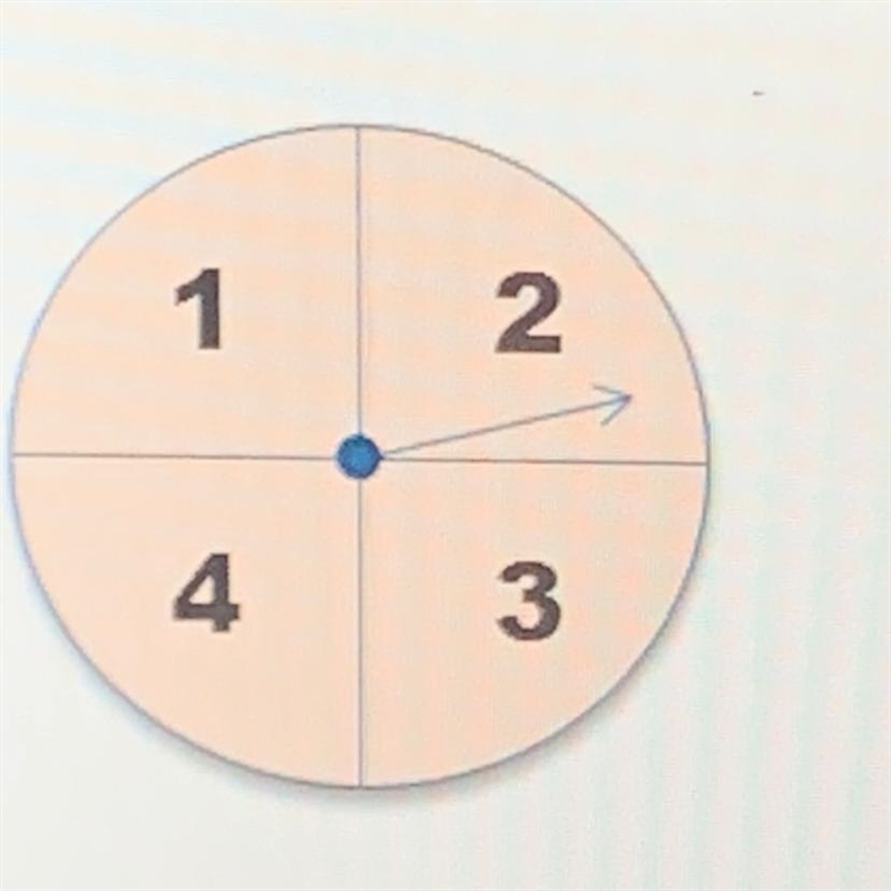 What is the probability of the spinner landing on 2? A. 1/8 B. 1/4 C. 1/3 D. 1/2-example-1