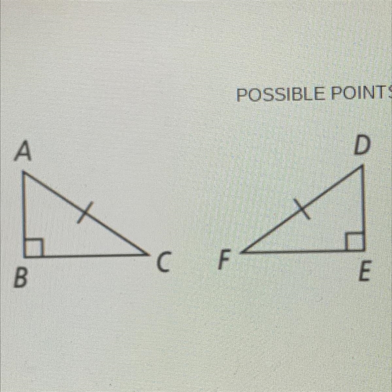 Which additional piece of information would allow you to prove that the triangles-example-1