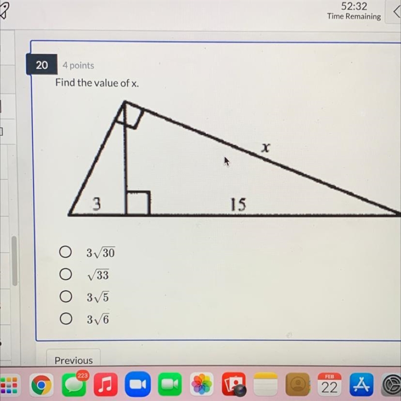 Find the value of x! this is geometry-example-1