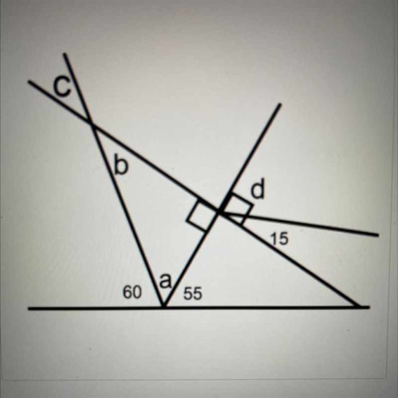 What are the measures for angle b,c,and d-example-1