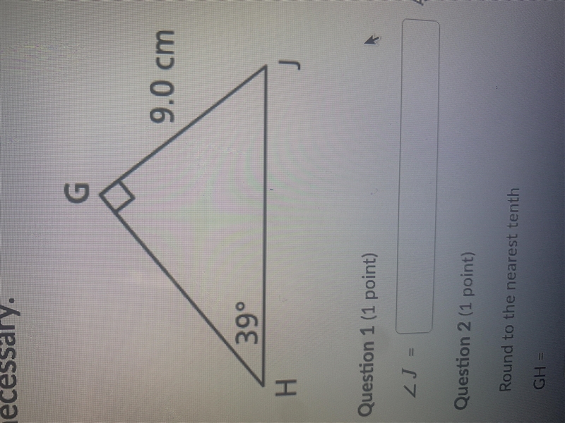 Solve this triangle round to the nearest tenth where necessary-example-1