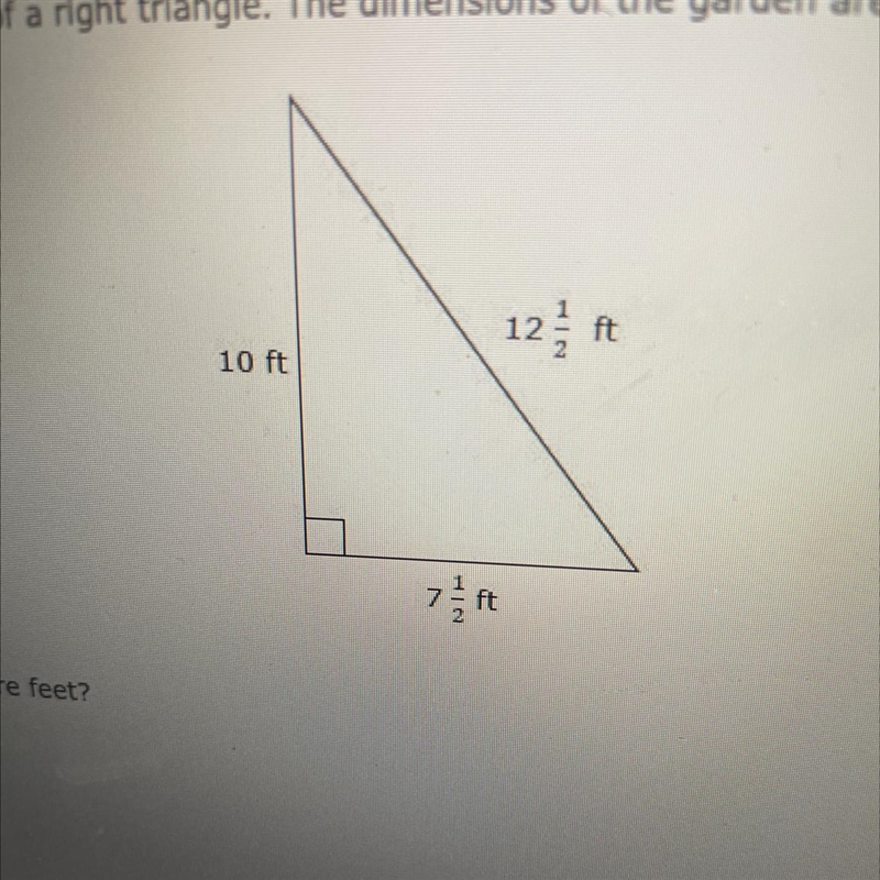 A garden at the local library is in the shape of a right triangle the dimensions of-example-1