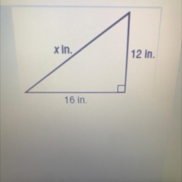 What is the perimeter of this triangle? A- P=40in B- P=38in C- P=48in D- P=45in-example-1