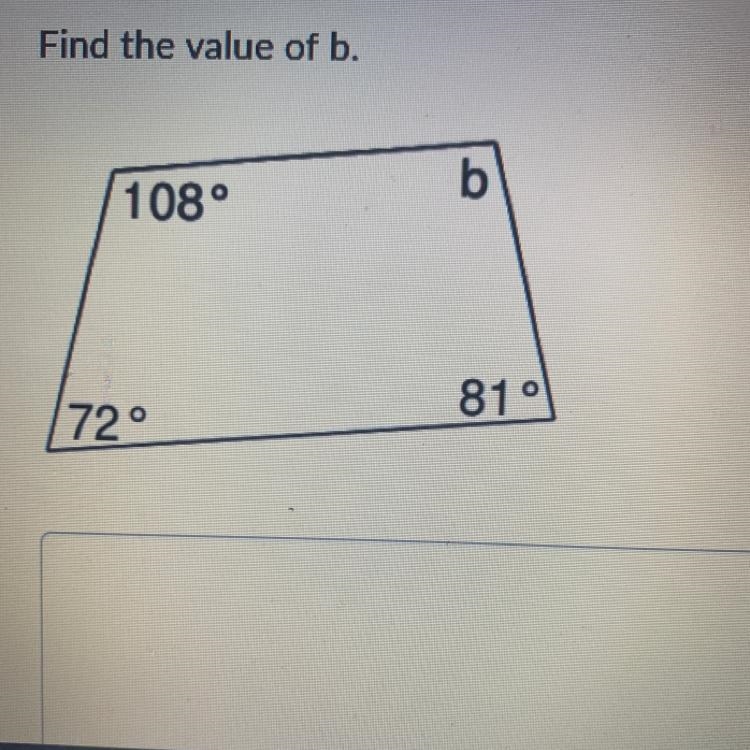 Find the value of b to the shape-example-1