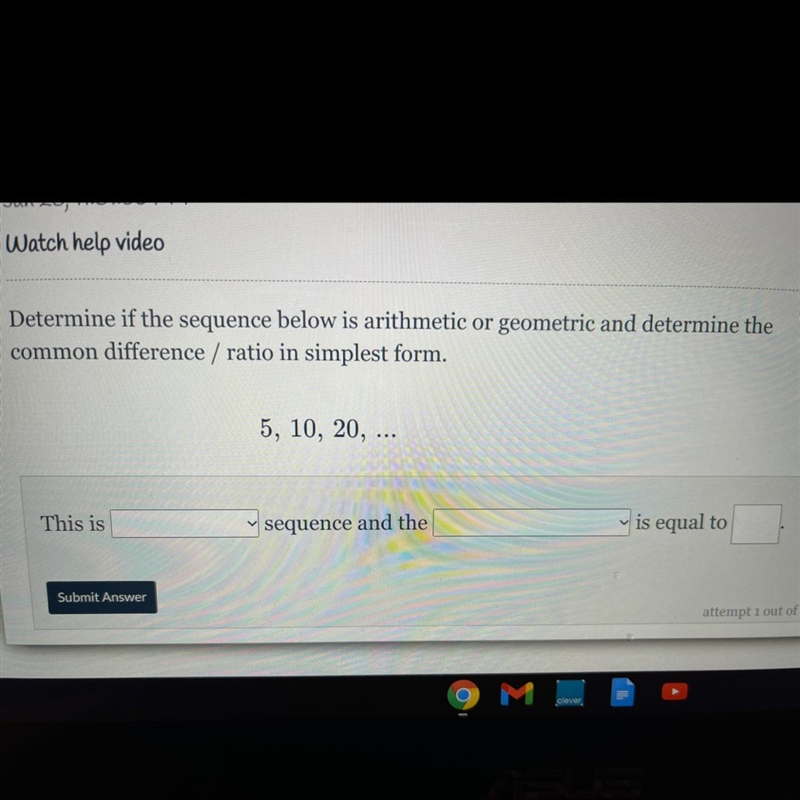 *EXTRA POINTS* Answer the boxes :) First Dropbox option is “A geometric or an arithmetic-example-1