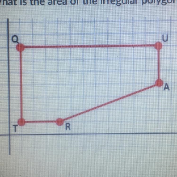 What is the area of the irregular polygon QUART?-example-1