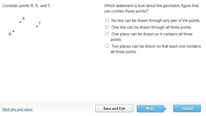 Consider points R, S, and T. Point S is in the middle. Point R is below and to the-example-1